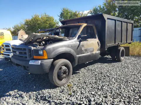 1FDAF56F1YED93500 — 2000 Ford F550, Пожежа, фото до ремонту