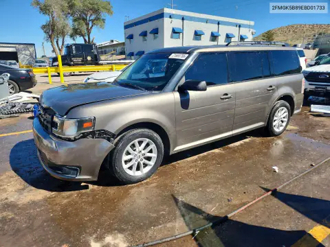 2FMGK5B89EBD01733 — 2014 Ford FLEX, Parte delantera, fotos antes de reparar