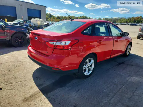 2014 Ford Focus Se VIN 1FADP3F22EL411502 фото 3