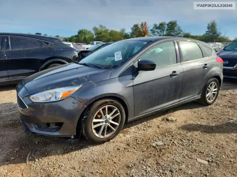 1FADP3K23JL326345 — 2018 Ford Focus, Parte delantera, fotos antes de reparar