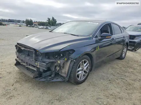 3FA6P0HD4GR283760 — 2016 Ford Fusion, Parte delantera (Front End), fotos antes de reparar