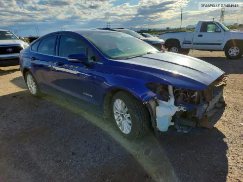 2016 Ford Fusion Se Hybrid VIN 3FA6P0LU1GR404946 фото 4