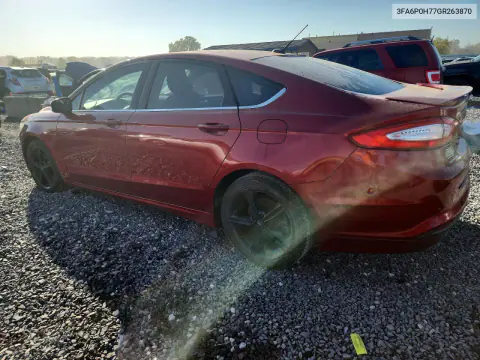2016 Ford Fusion Se VIN 3FA6P0H77GR263870 фото 2