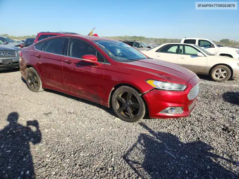 2016 Ford Fusion Se VIN 3FA6P0H77GR263870 фото 4