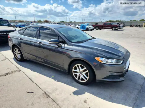 2016 Ford Fusion Se VIN 3FA6P0H74GR302172 фото 4