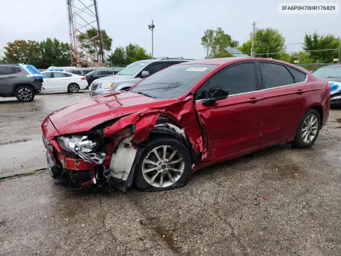 3FA6P0H70HR176829 — 2017 Ford Fusion, Przód, zdjęć przed naprawą