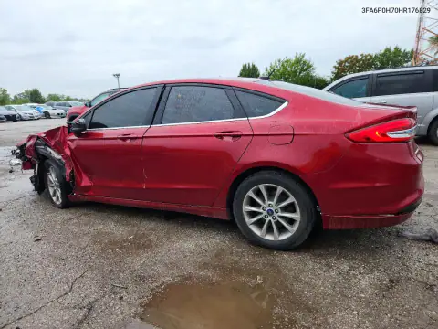 3FA6P0H70HR176829 — 2017 Ford Fusion, photo 2 from Copart, Front end
