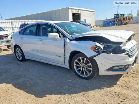 2017 Ford Fusion Se Hybrid VIN 3FA6P0LU6HR158994 фото 4