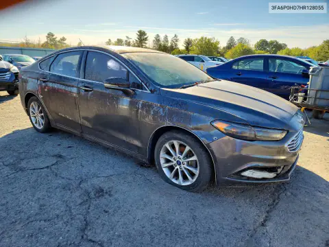 2017 Ford Fusion Se VIN 3FA6P0HD7HR128055 фото 4