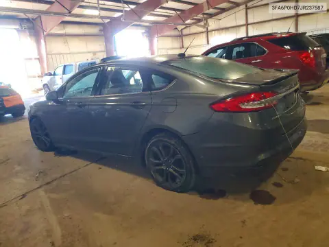 2018 Ford Fusion Se VIN 3FA6P0HD7JR237587 фото 2