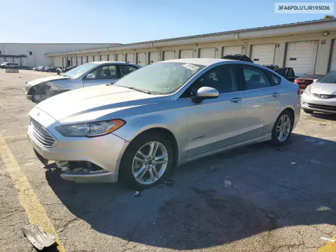 2018 Ford Fusion Se Hybrid VIN 3FA6P0LU1JR195036 фото 1