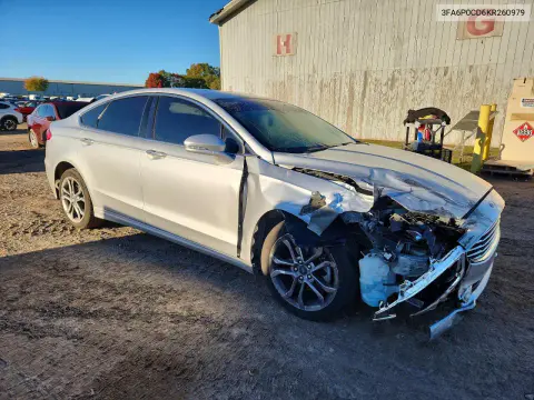 2019 Ford Fusion Sel VIN 3FA6P0CD6KR260979 фото 4