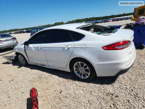 3FA6P0LU2KR138703 — 2019 Ford Fusion, фото 2 с аукциона Copart, ПЕРЕДНЯЯ ЧАСТЬ