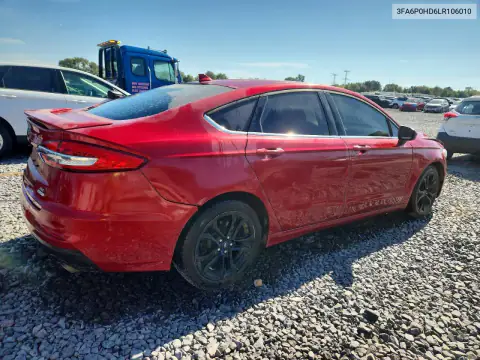 3FA6P0HD6LR106010 — 2020 Ford Fusion, foto 3 de Copart, Parte delantera