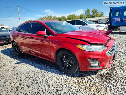 3FA6P0HD6LR106010 — 2020 Ford Fusion, foto 4 de Copart, Parte delantera