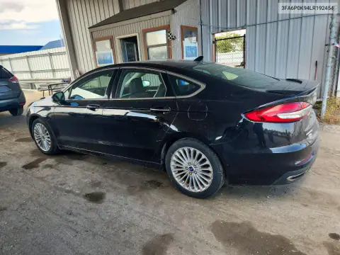 3FA6P0K94LR192454 — 2020 Ford Fusion, zdjęcie 2 z Copart, Przód