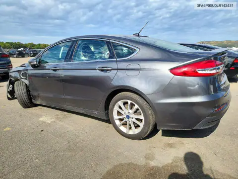 3FA6P0SU0LR142431 — 2020 Ford Fusion, zdjęcie 2 z Copart, Przód