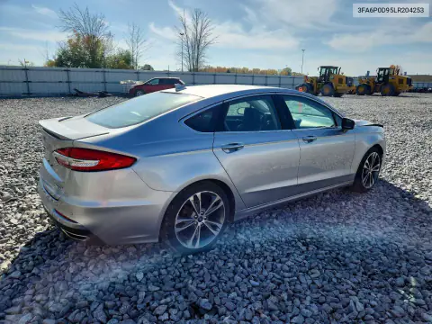 3FA6P0D95LR204253 — 2020 Ford Fusion, zdjęcie 3 z Copart, Przód