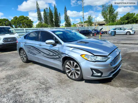 3FA6P0T93LR190936 — 2020 Ford Fusion, zdjęcie 4 z Copart, Przód