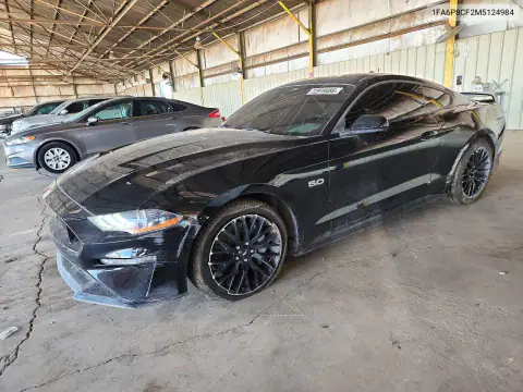 1FA6P8CF2M5124984 — 2021 Ford Mustang, გვერდითი ნაწილი, ფოტოები შეკეთებამდე