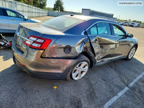 2016 Ford Taurus Sel VIN 1FAHP2H80GG115743 фото 3