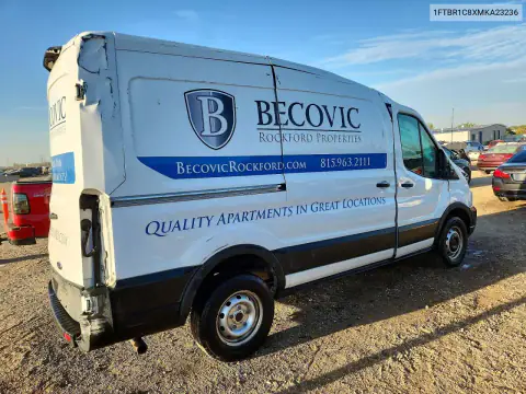 1FTBR1C8XMKA23236 — 2021 Ford Transit, zdjęcie 3 z Copart, Dachowanie