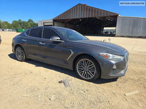 KMTG34LA9MU066788 — 2021 Genesis G70, zdjęcie 4 z Copart, Tył