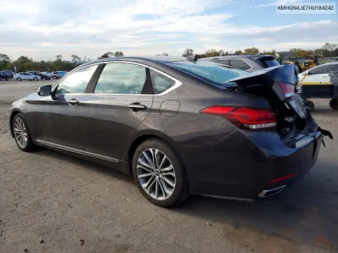 KMHGN4JE7HU184242 — 2017 Genesis G80, foto 2 de Copart, Parte trasera