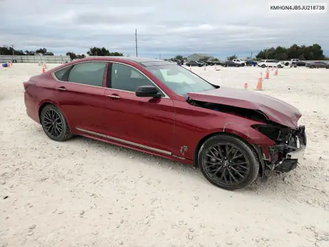 KMHGN4JB5JU218738 — 2018 Genesis G80, photo 4 from Copart 29.10.2026, Front end