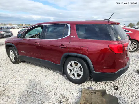 1GKKNKLA8HZ201585 — 2017 GMC Acadia, zdjęcie 2 z Copart, Tył