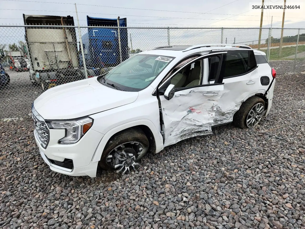 3GKALXEV5NL246694 GMC Terrain 2022 — uszkodzenie Bok, zdjęcie przed naprawą