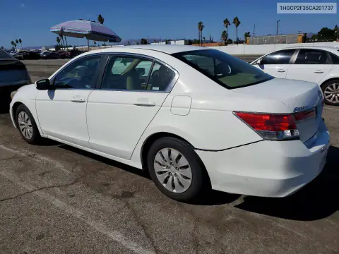 1HGCP2F35CA201737 — 2012 Honda Accord, фото 2 с аукциона Copart 16.10.2026, Задняя часть