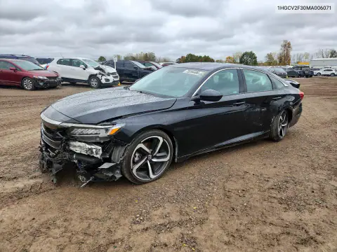 1HGCV2F30MA006071 — 2021 Honda Accord, Front end, before-repair photos