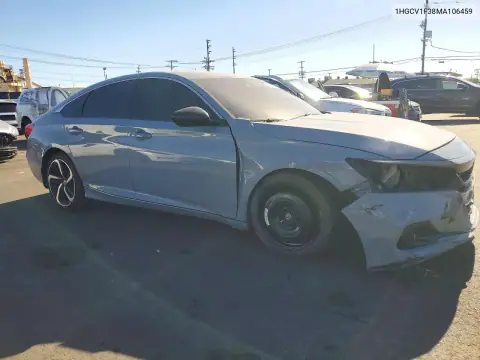 1HGCV1F38MA106459 — 2021 Honda Accord, photo 4 from Copart, Front end