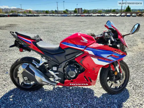 MLHPC705XS5102418 — 2025 Honda Cbr, Боковая часть, фото до ремонта