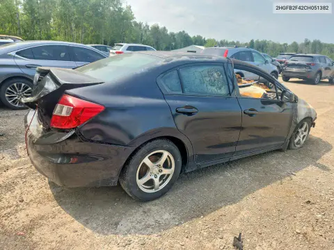 2012 Honda Civic Lx VIN 2HGFB2F42CH051382 фото 3