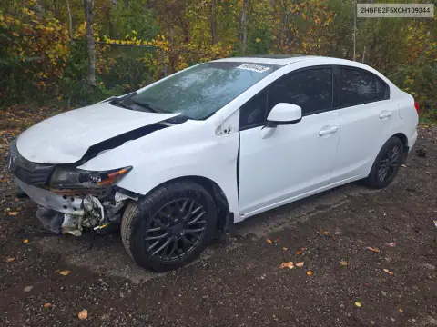 2HGFB2F5XCH109344 — 2012 Honda Civic, Przód, zdjęć przed naprawą