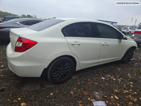 2HGFB2F5XCH109344 — 2012 Honda Civic, photo 3 from Copart 27.10.2026, Front end
