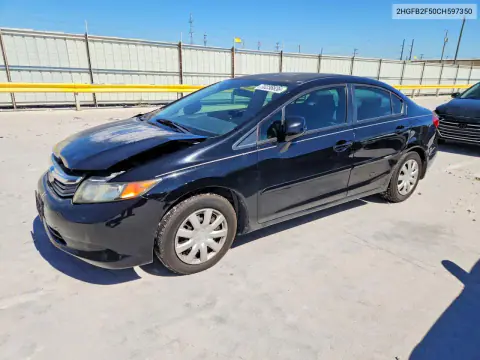 2012 Honda Civic Lx VIN 2HGFB2F50CH597350 фото 1