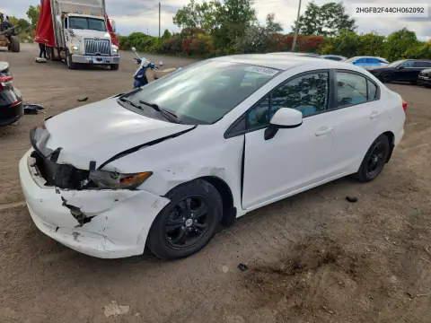 2012 Honda Civic Lx VIN 2HGFB2F44CH062092 фото 1