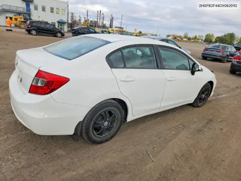 2012 Honda Civic Lx VIN 2HGFB2F44CH062092 фото 3
