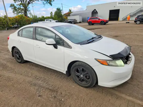 2012 Honda Civic Lx VIN 2HGFB2F44CH062092 фото 4