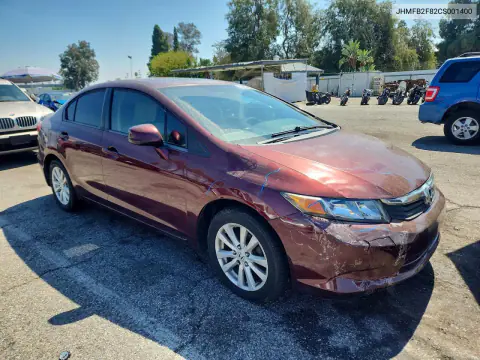 2012 Honda Civic Ex VIN JHMFB2F82CS001400 фото 4