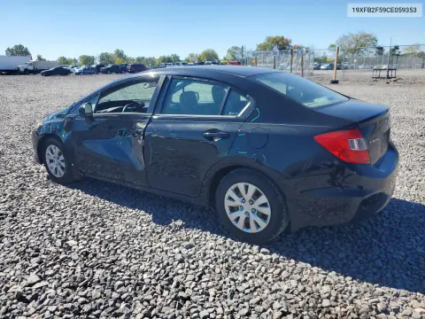 2012 Honda Civic Lx VIN 19XFB2F59CE059353 фото 2