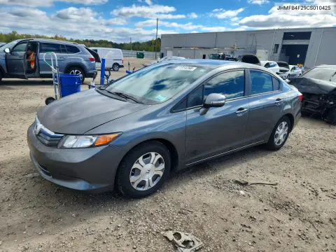 2012 Honda Civic Hybrid VIN JHMFB4F29CS010425 фото 1