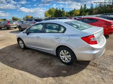 2012 Honda Civic Lx VIN 2HGFB2F42CH041130 фото 2