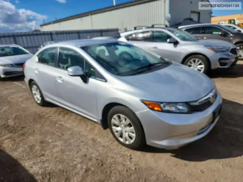2012 Honda Civic Lx VIN 2HGFB2F42CH041130 фото 4