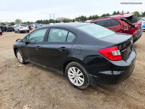 19XFB2F92CE052490 — 2012 Honda Civic, zdjęcie 2 z Copart, Przód