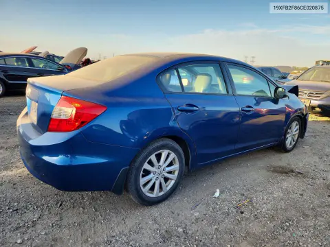 2012 Honda Civic Ex VIN 19XFB2F86CE020875 фото 3