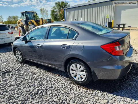 2HGFB2F59CH595600 — 2012 Honda Civic, zdjęcie 2 z Copart, Przód
